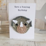 crochet dino card